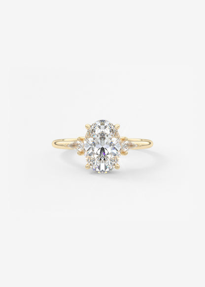 Oval Solitaire With Raised Basket Gallery Lab Grown Diamond Engagement Ring