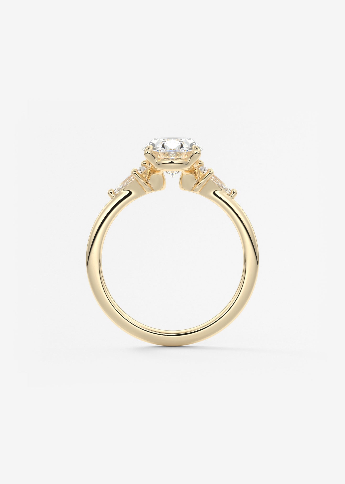 Oval Solitaire With Raised Basket Gallery Lab Grown Diamond Engagement Ring
