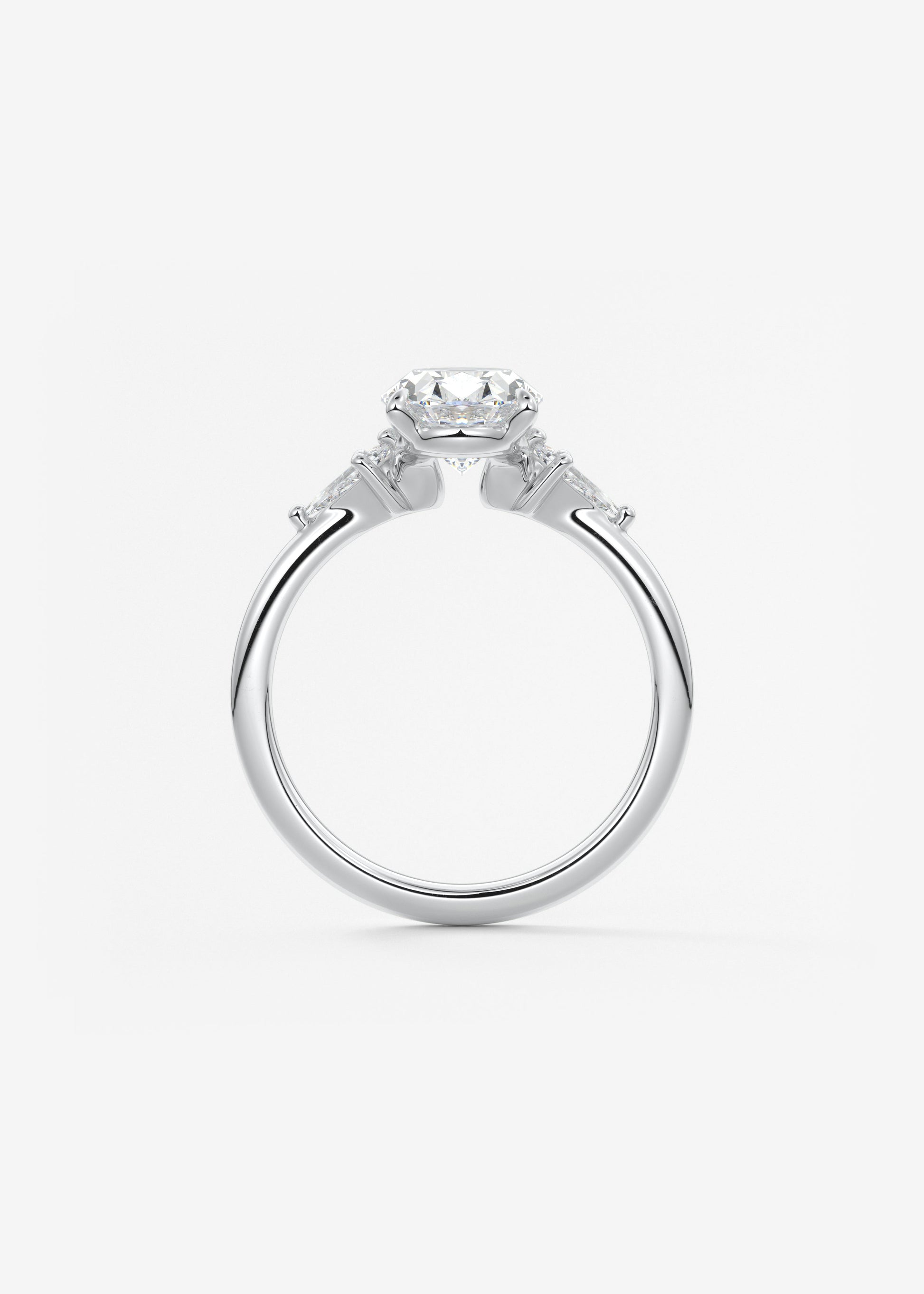 Oval Solitaire With Raised Basket Gallery Lab Grown Diamond Engagement Ring