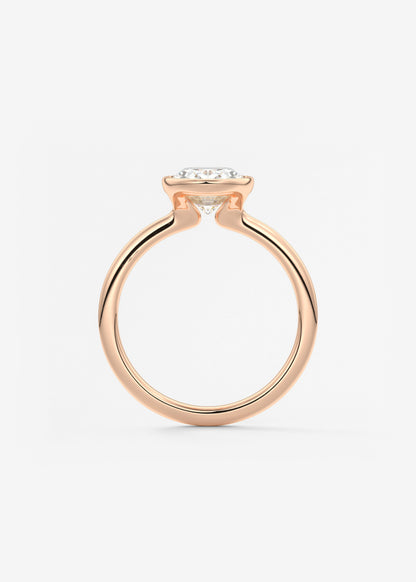 Oval Solitaire With Raised Basket Gallery Lab Grown Diamond Engagement Ring