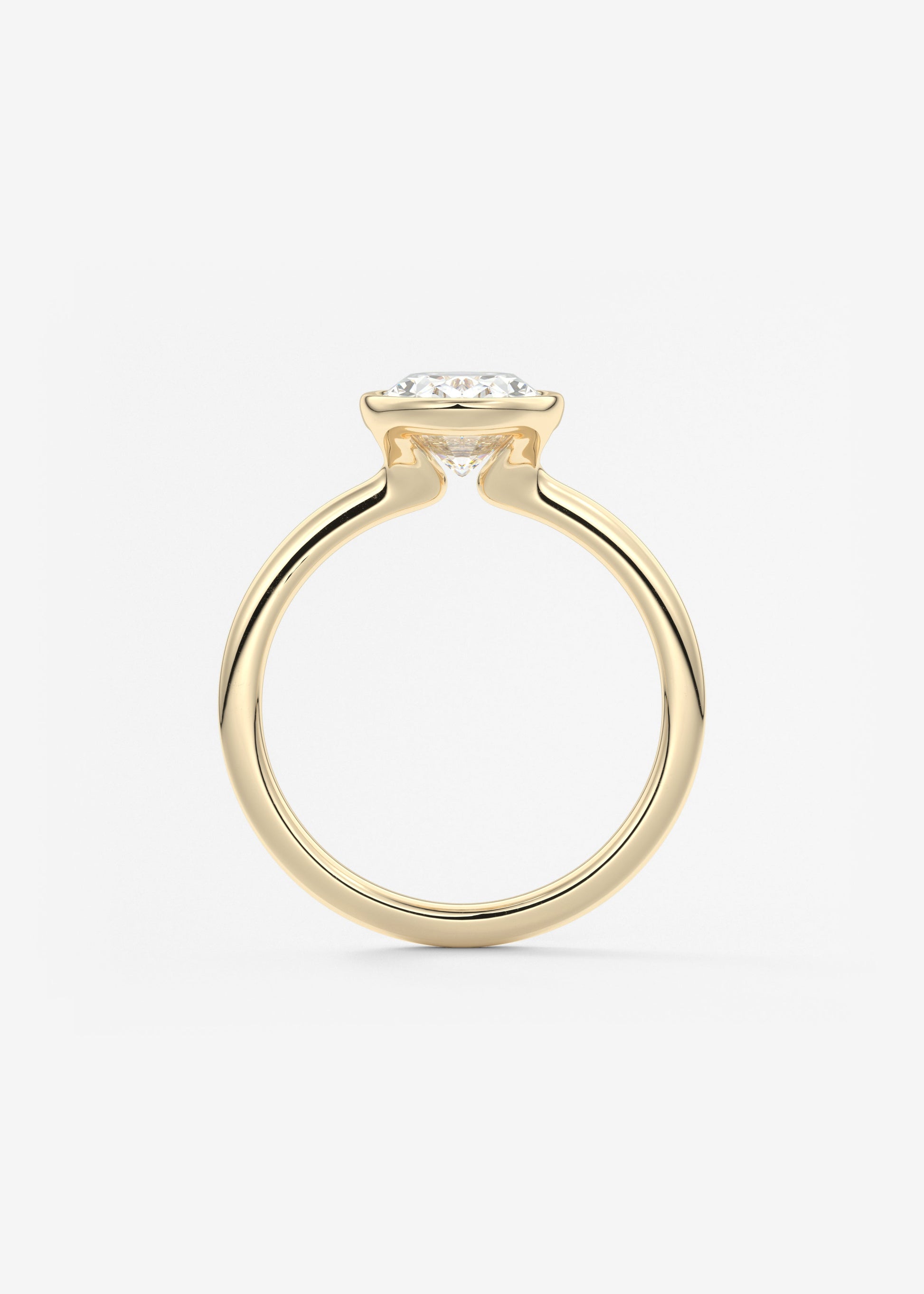 Oval Solitaire With Raised Basket Gallery Lab Grown Diamond Engagement Ring