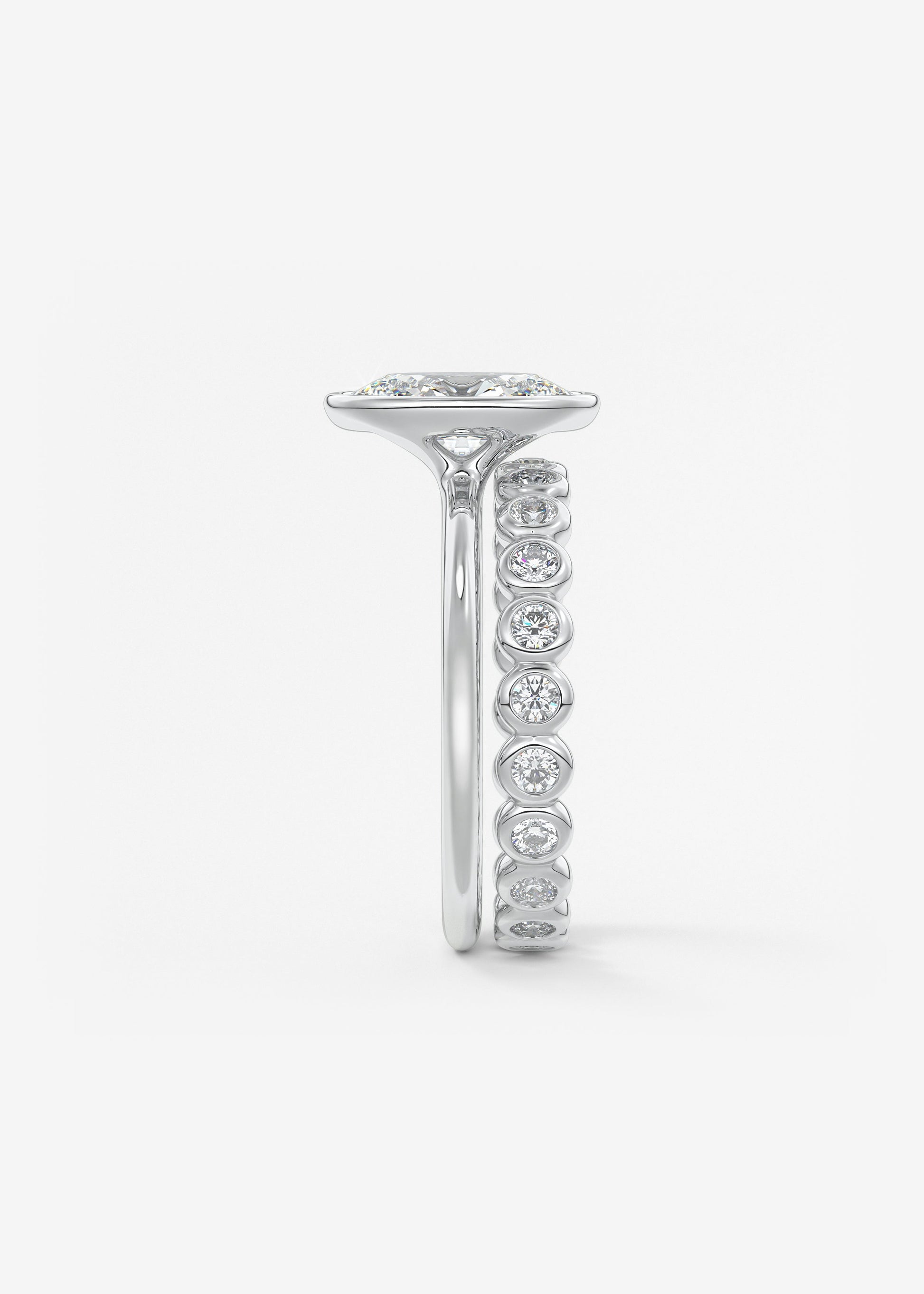Oval Solitaire With Raised Basket Gallery Lab Grown Diamond Engagement Ring