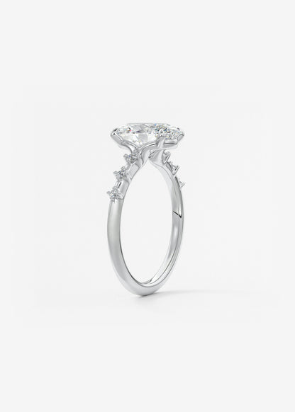 Oval Solitaire With Raised Basket Gallery Lab Grown Diamond Engagement Ring
