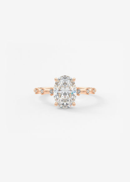 Oval Solitaire With Raised Basket Gallery Lab Grown Diamond Engagement Ring