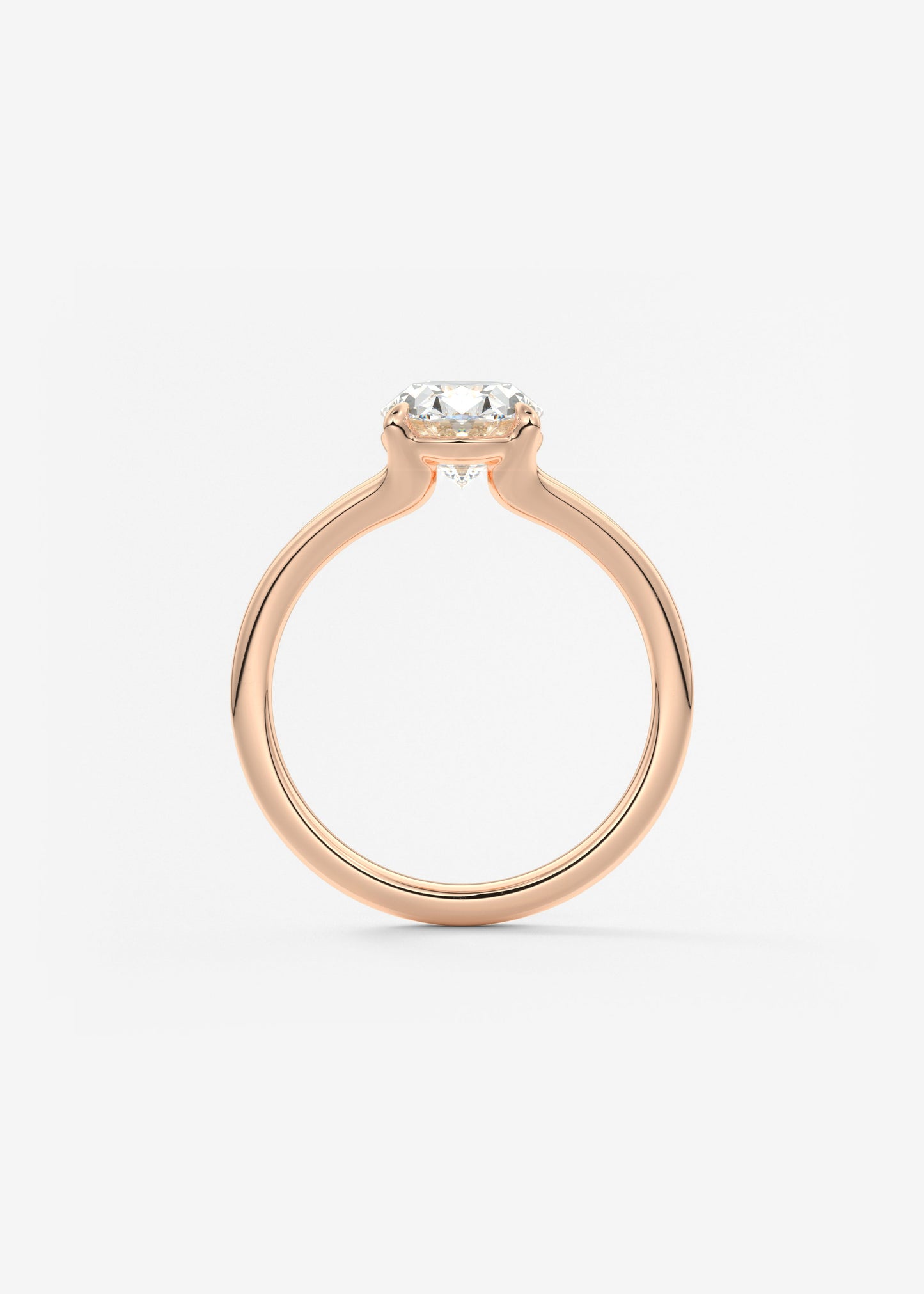 Oval Solitaire With Raised Basket Gallery Lab Grown Diamond Engagement Ring