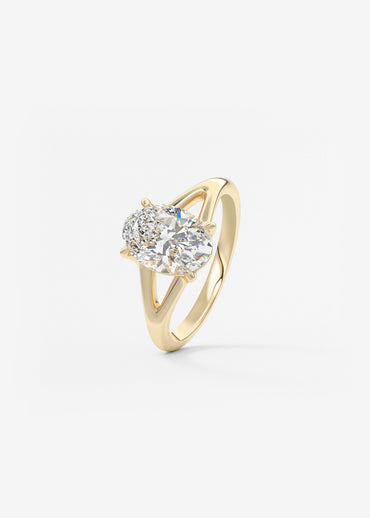 Oval Solitaire With Raised Basket Gallery Lab Grown Diamond Engagement Ring