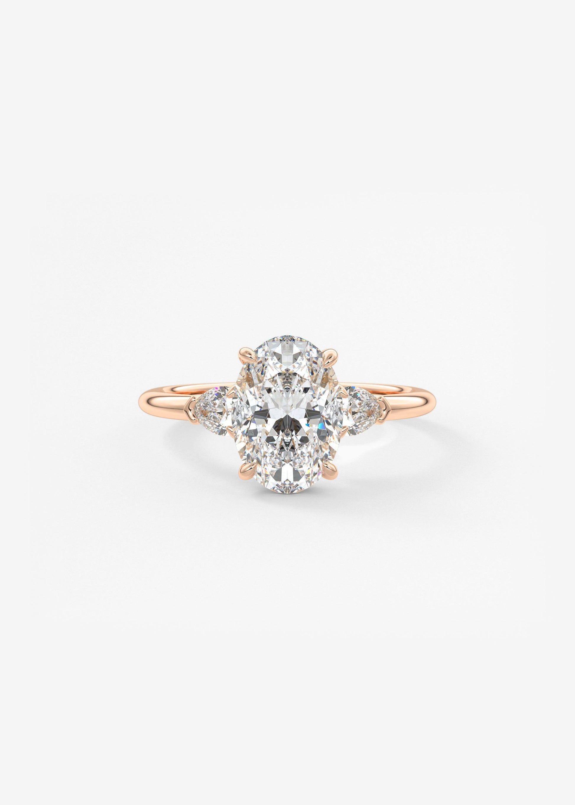 Oval Solitaire With Raised Basket Gallery Lab Grown Diamond Engagement Ring