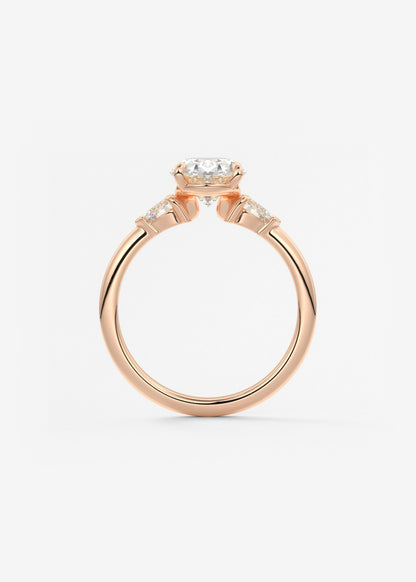 Oval Solitaire With Raised Basket Gallery Lab Grown Diamond Engagement Ring