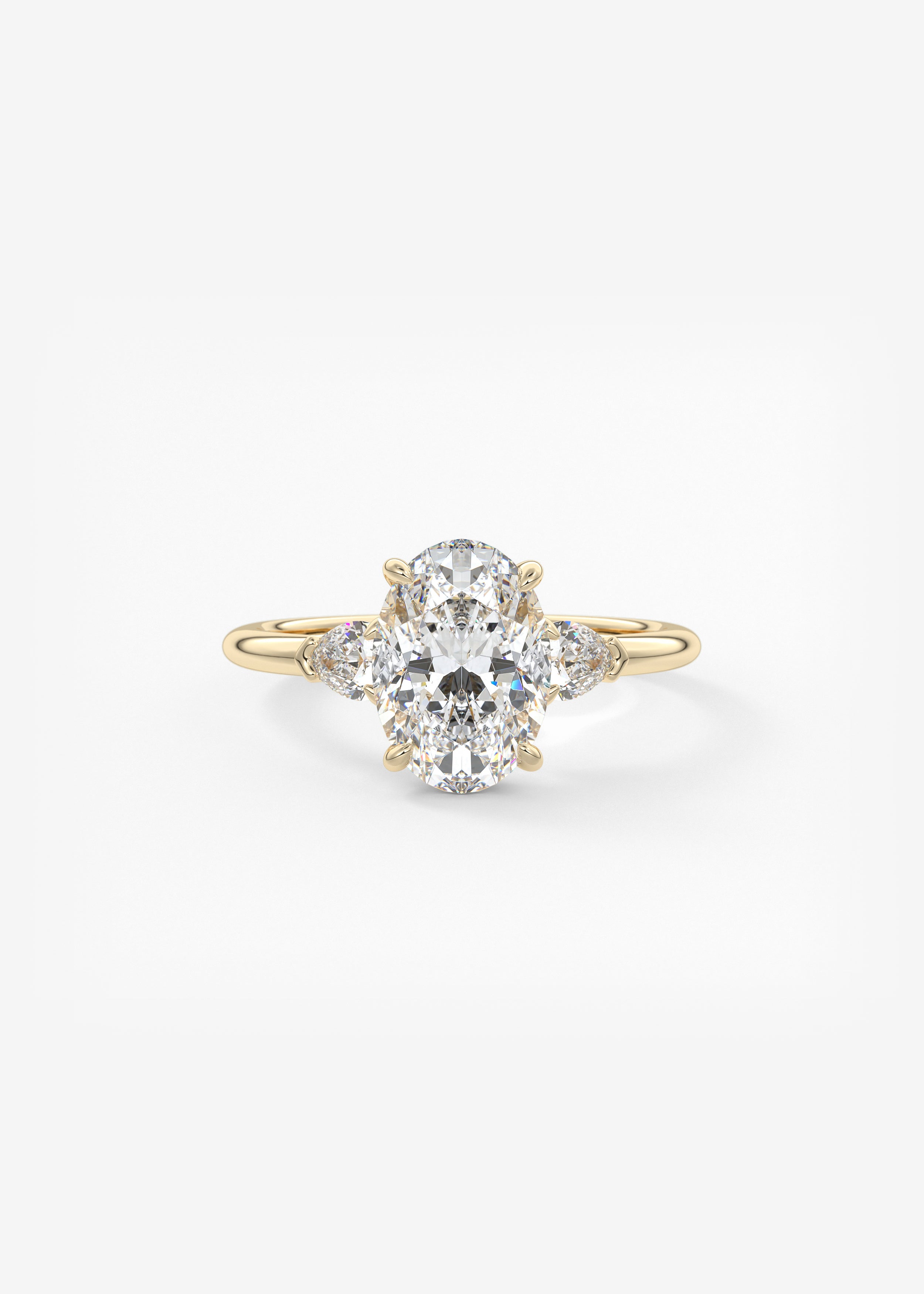 Oval Solitaire With Raised Basket Gallery Lab Grown Diamond Engagement Ring