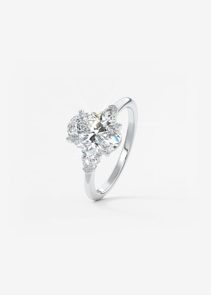 Oval Solitaire With Raised Basket Gallery Lab Grown Diamond Engagement Ring