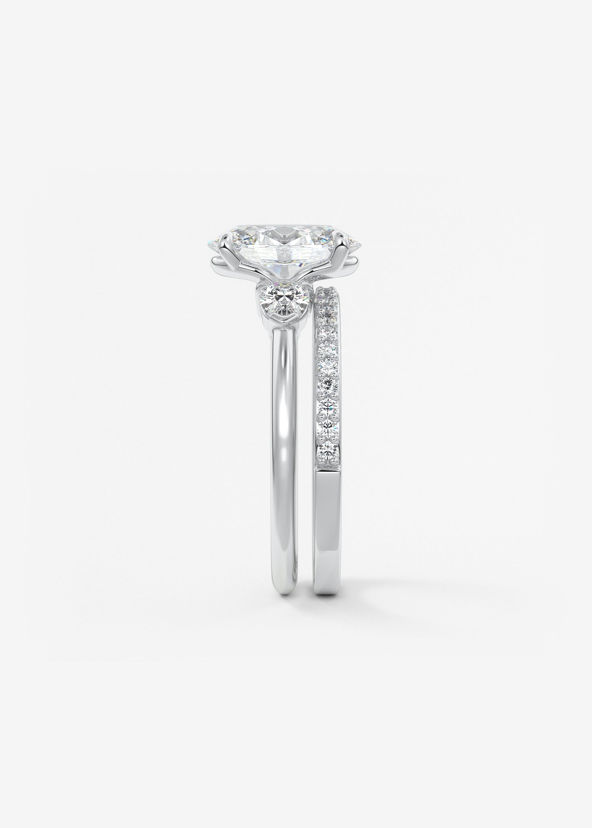 Oval Solitaire With Raised Basket Gallery Lab Grown Diamond Engagement Ring