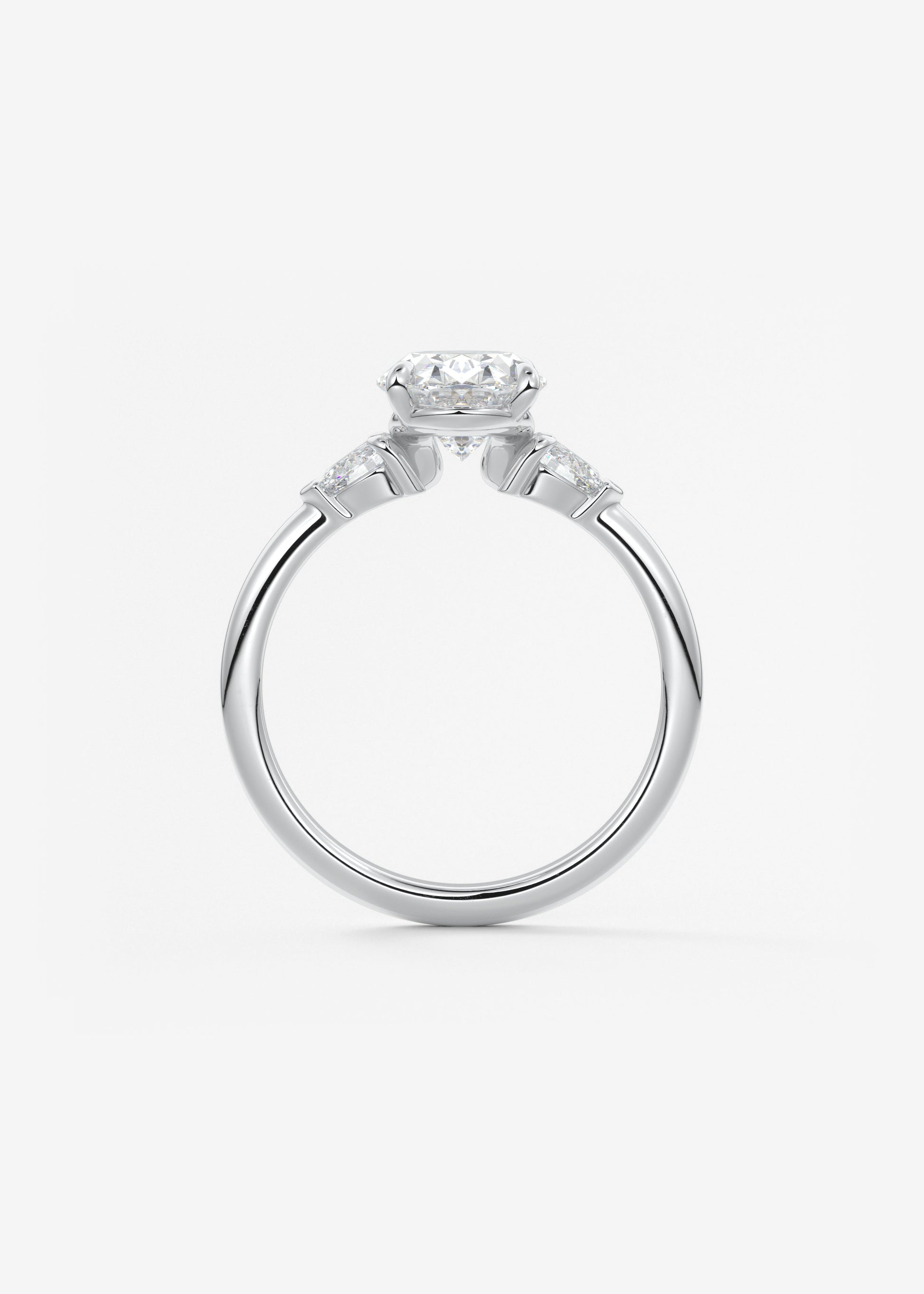 Oval Solitaire With Raised Basket Gallery Lab Grown Diamond Engagement Ring