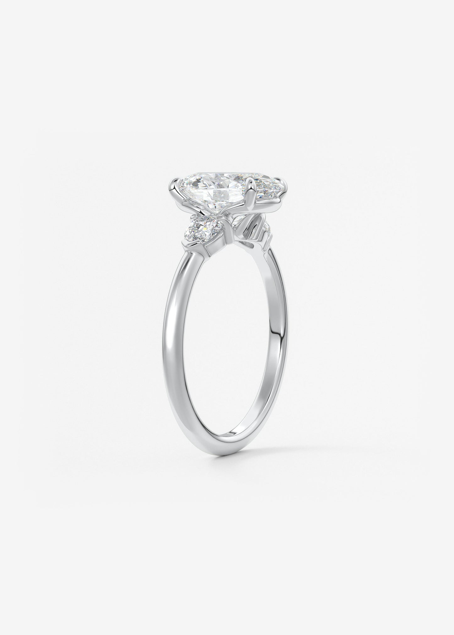 Oval Solitaire With Raised Basket Gallery Lab Grown Diamond Engagement Ring