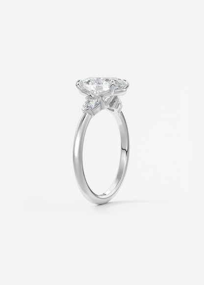 Oval Solitaire With Raised Basket Gallery Lab Grown Diamond Engagement Ring