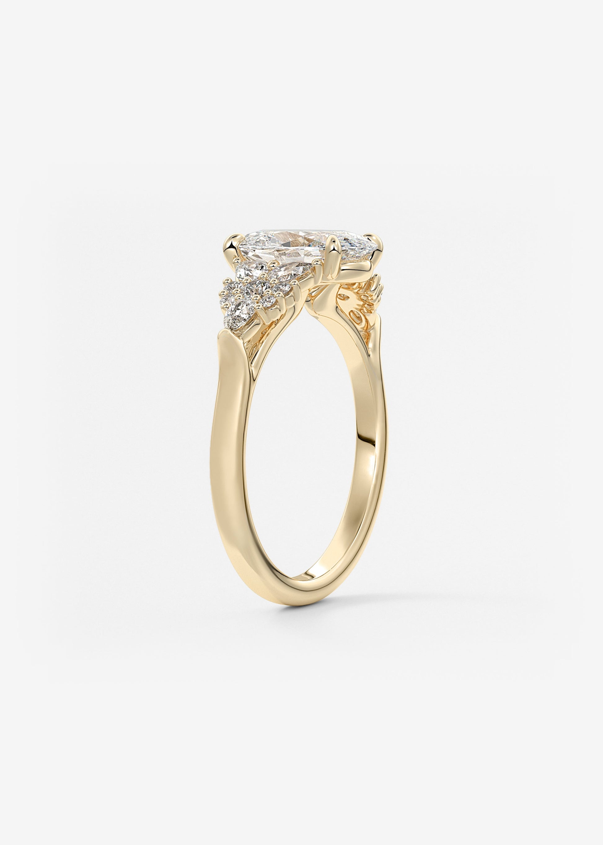 Oval Solitaire With Raised Basket Gallery Lab Grown Diamond Engagement Ring