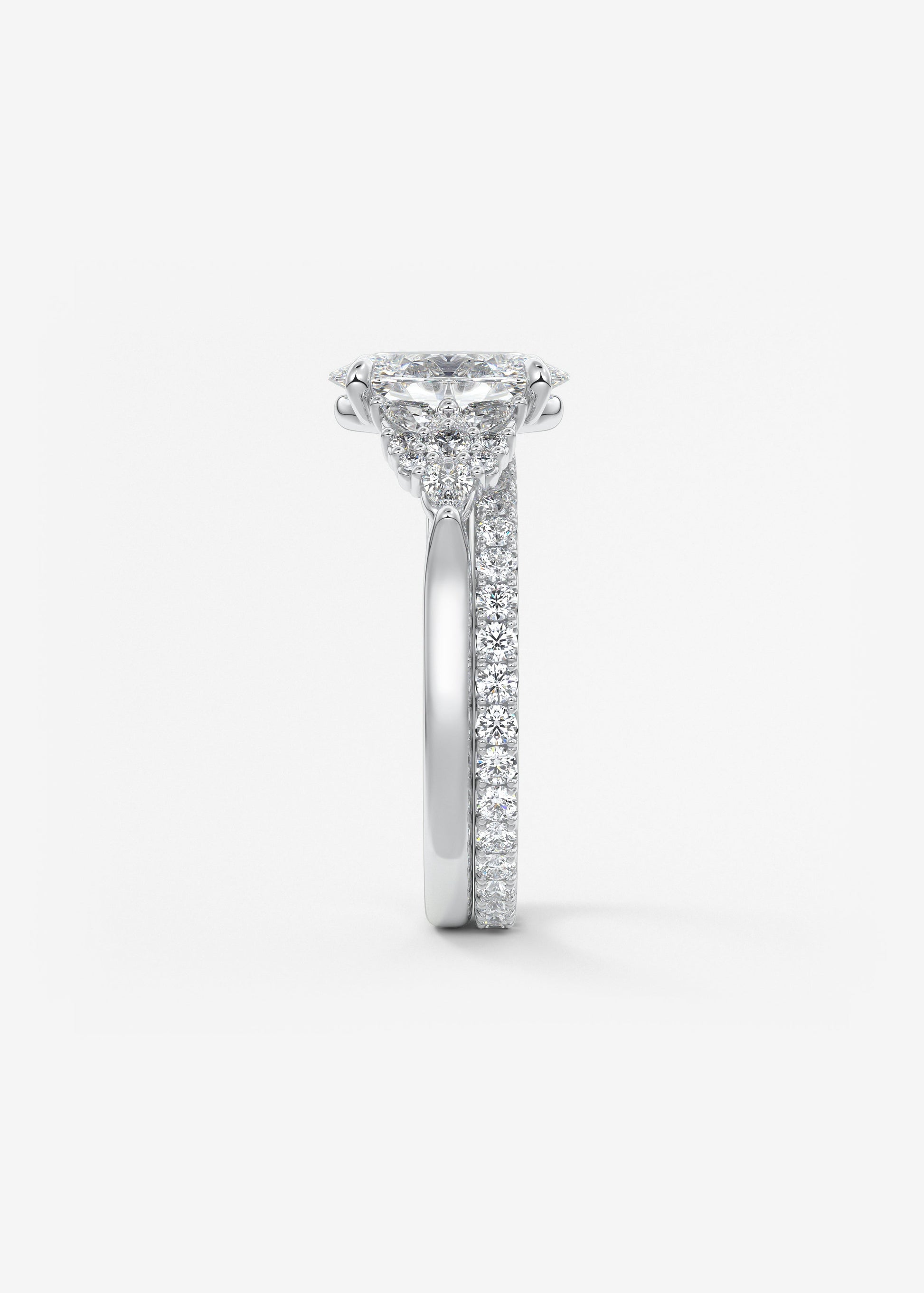 Oval Solitaire With Raised Basket Gallery Lab Grown Diamond Engagement Ring