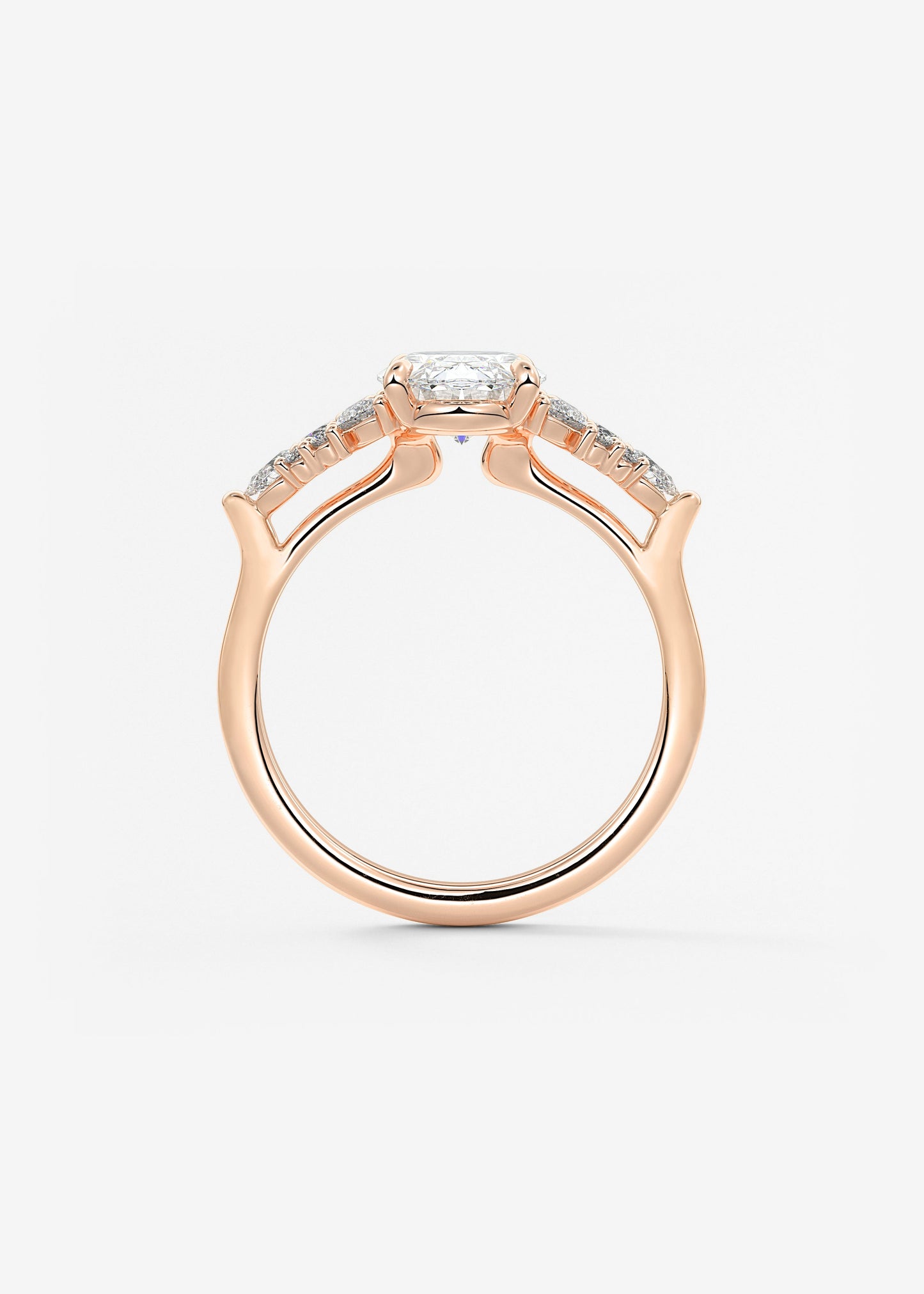 Oval Solitaire With Raised Basket Gallery Lab Grown Diamond Engagement Ring