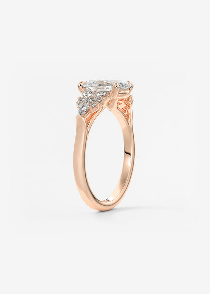 Oval Solitaire With Raised Basket Gallery Lab Grown Diamond Engagement Ring