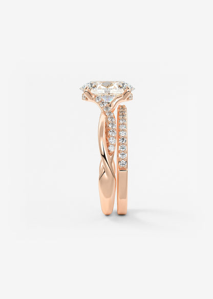 Oval Solitaire With Raised Basket Gallery Lab Grown Diamond Engagement Ring