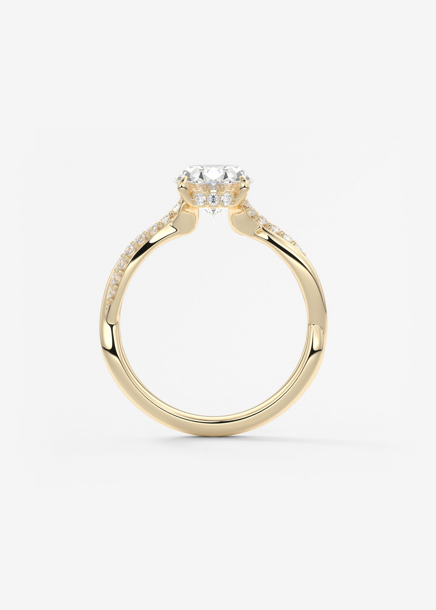 Oval Solitaire With Raised Basket Gallery Lab Grown Diamond Engagement Ring