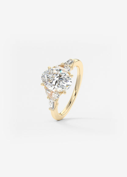 Oval Solitaire With Raised Basket Gallery Lab Grown Diamond Engagement Ring