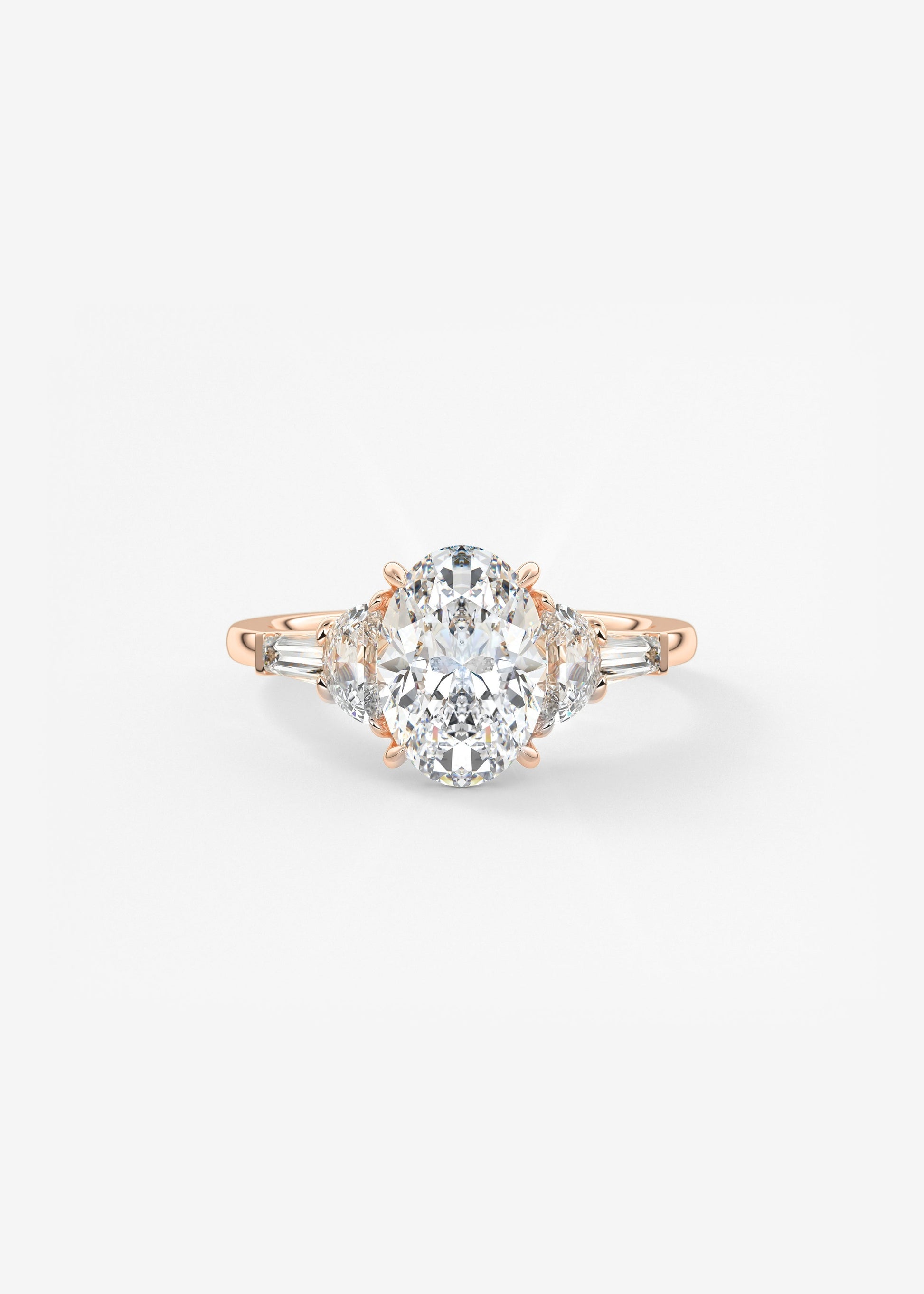 Oval Solitaire With Raised Basket Gallery Lab Grown Diamond Engagement Ring