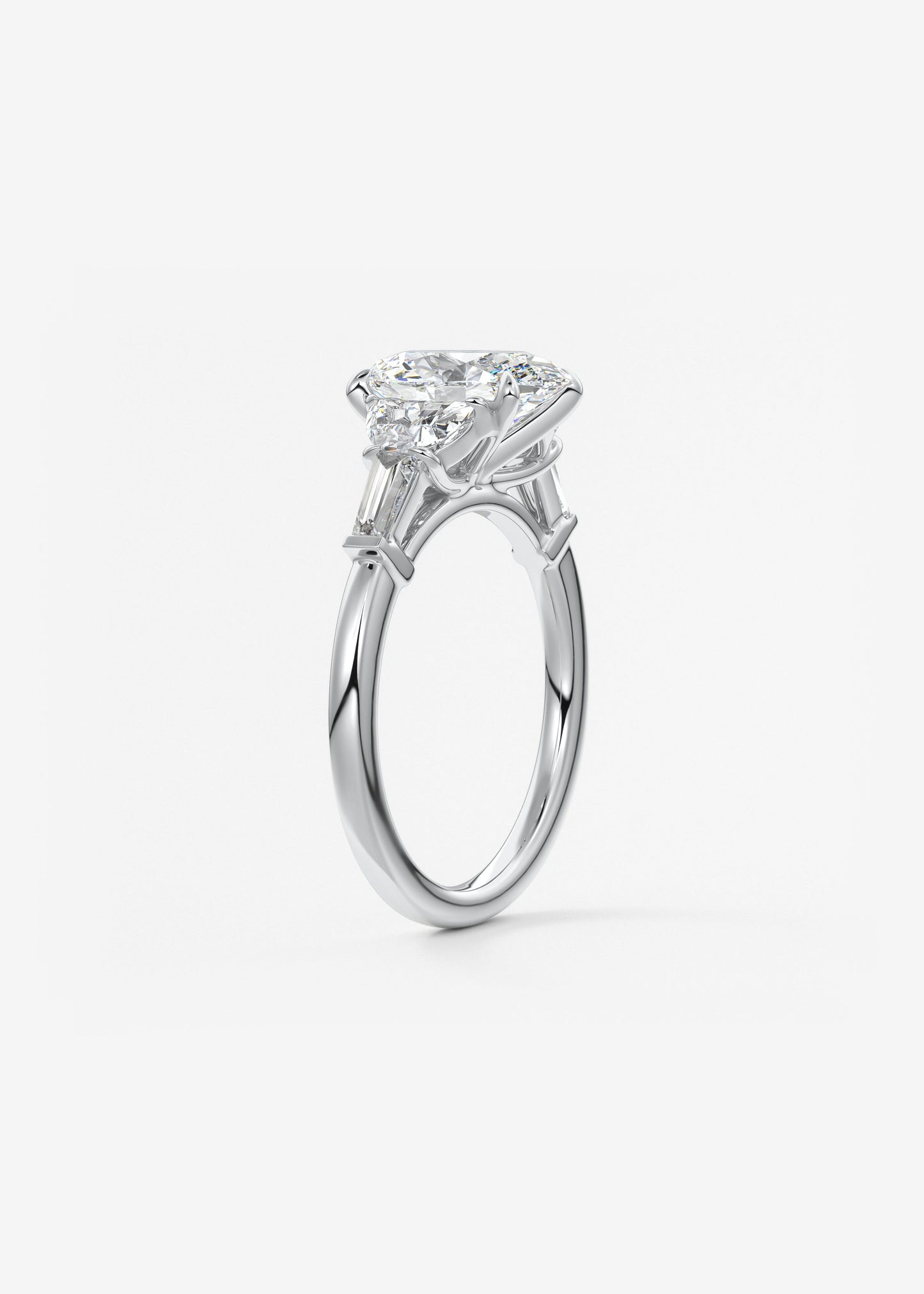 Oval Solitaire With Raised Basket Gallery Lab Grown Diamond Engagement Ring