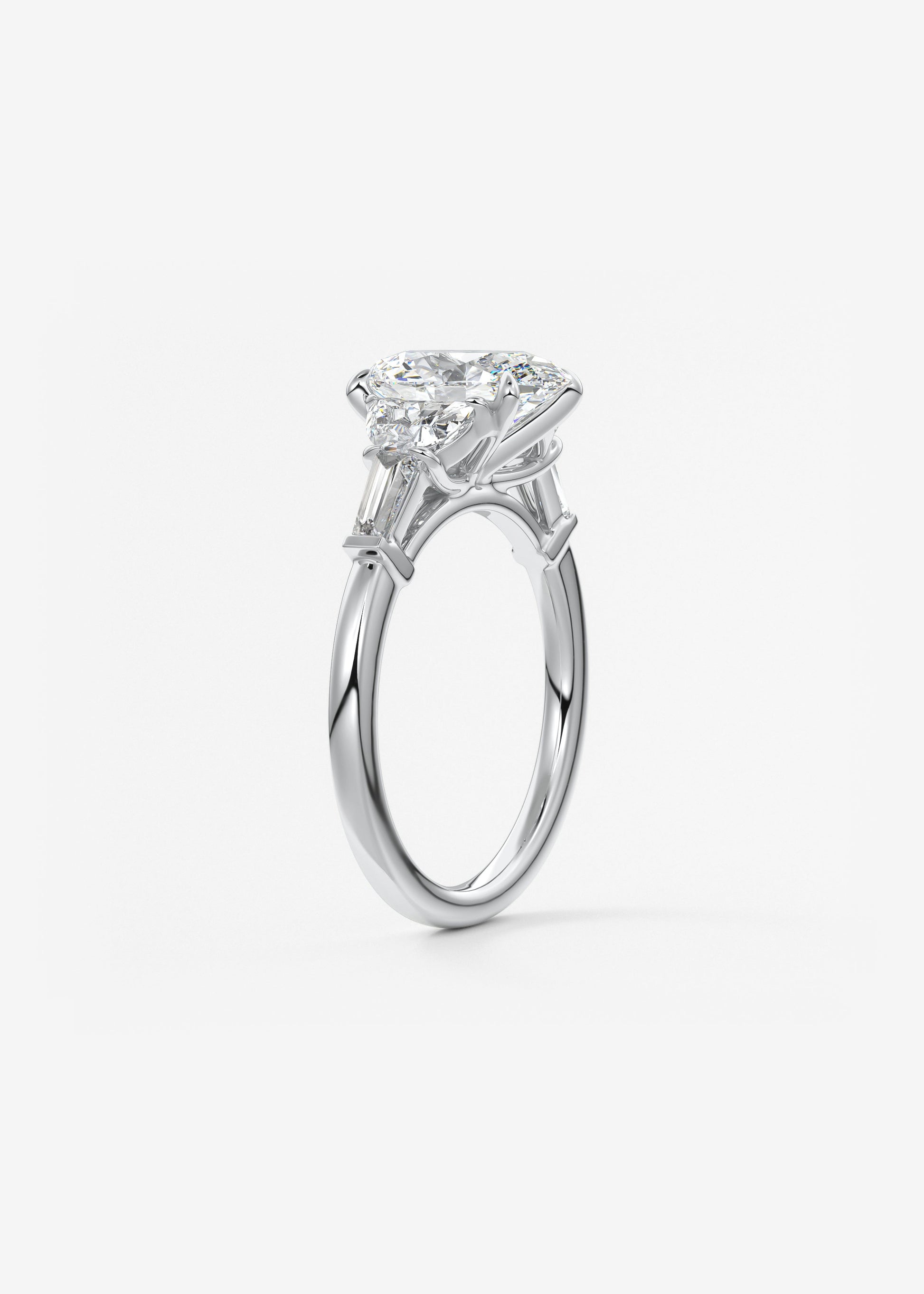 Oval Solitaire With Raised Basket Gallery Lab Grown Diamond Engagement Ring