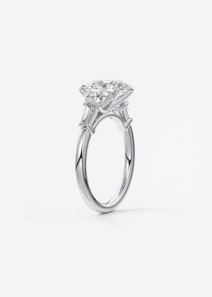Oval Solitaire With Raised Basket Gallery Lab Grown Diamond Engagement Ring