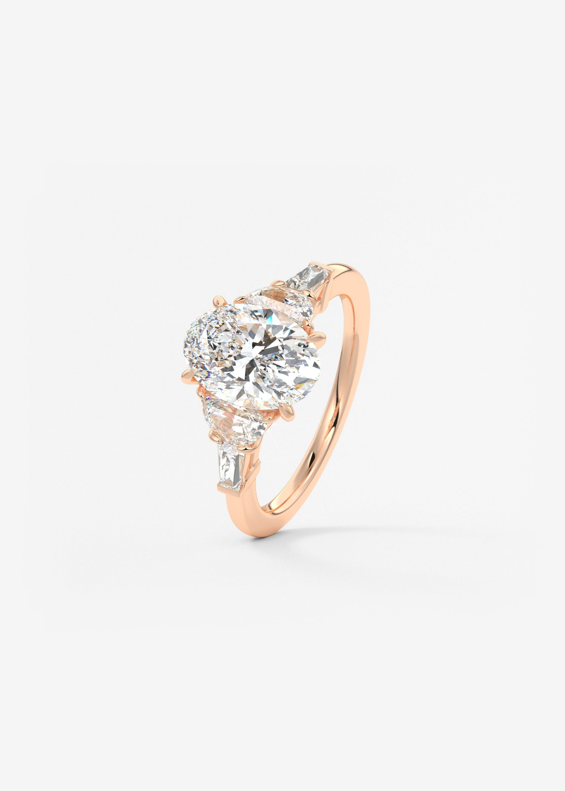 Oval Solitaire With Raised Basket Gallery Lab Grown Diamond Engagement Ring