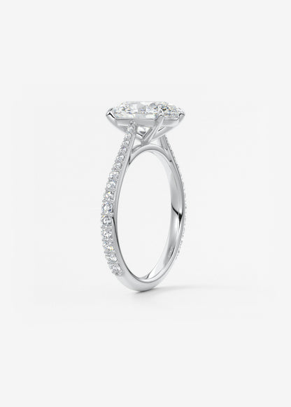 Oval Solitaire With Raised Basket Gallery Lab Grown Diamond Engagement Ring