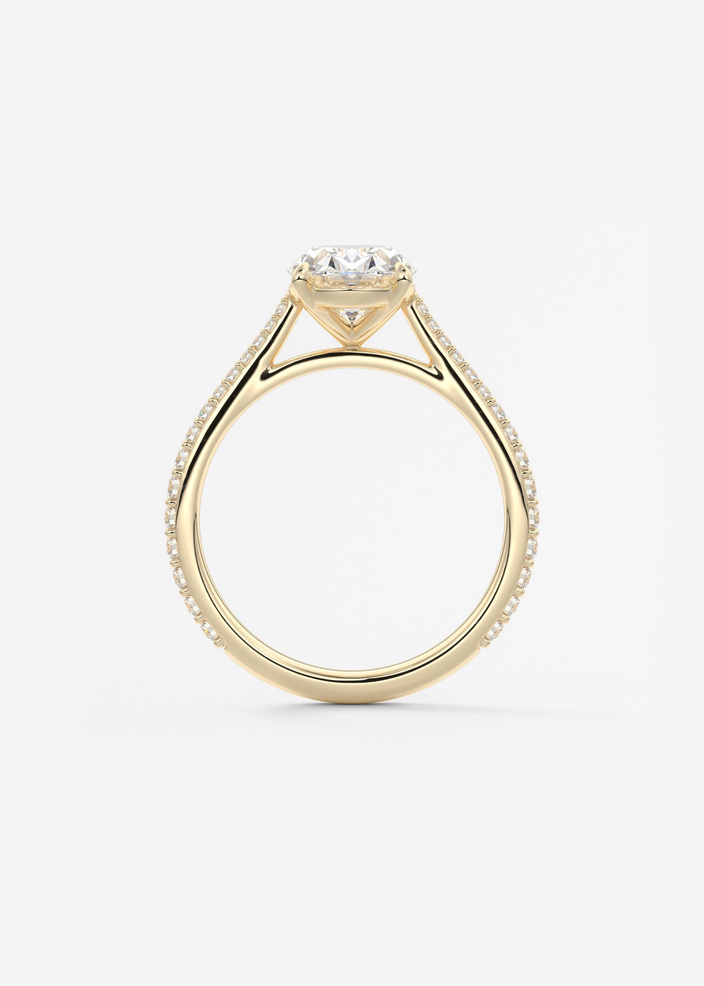 Oval Solitaire With Raised Basket Gallery Lab Grown Diamond Engagement Ring