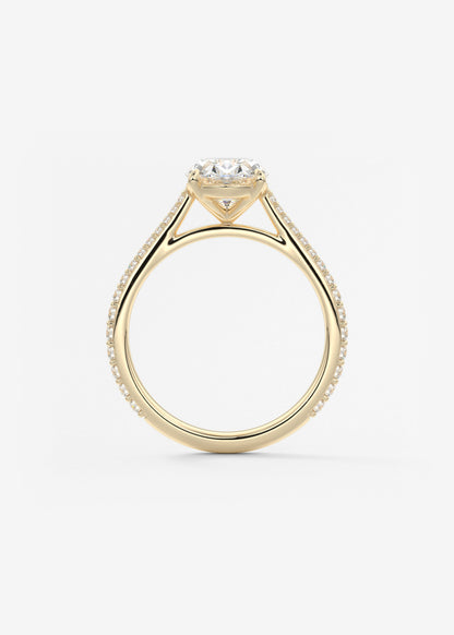 Oval Solitaire With Raised Basket Gallery Lab Grown Diamond Engagement Ring