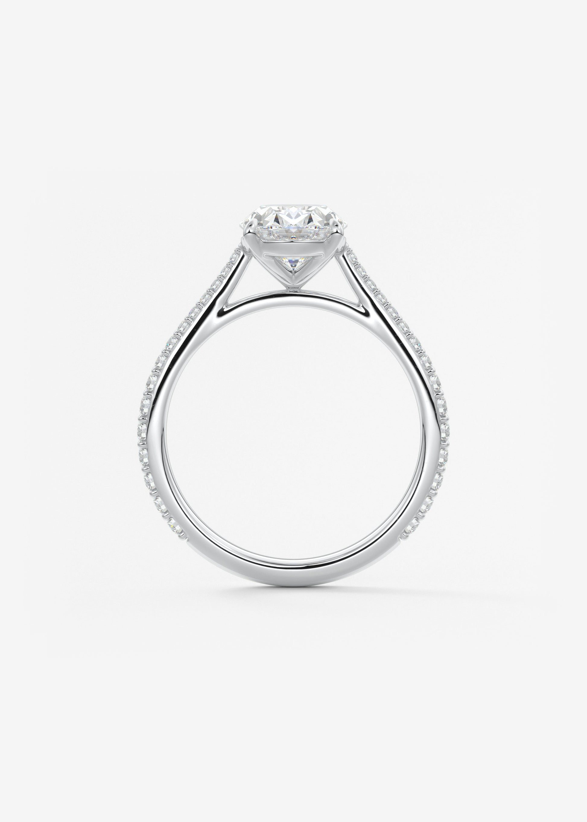Oval Solitaire With Raised Basket Gallery Lab Grown Diamond Engagement Ring