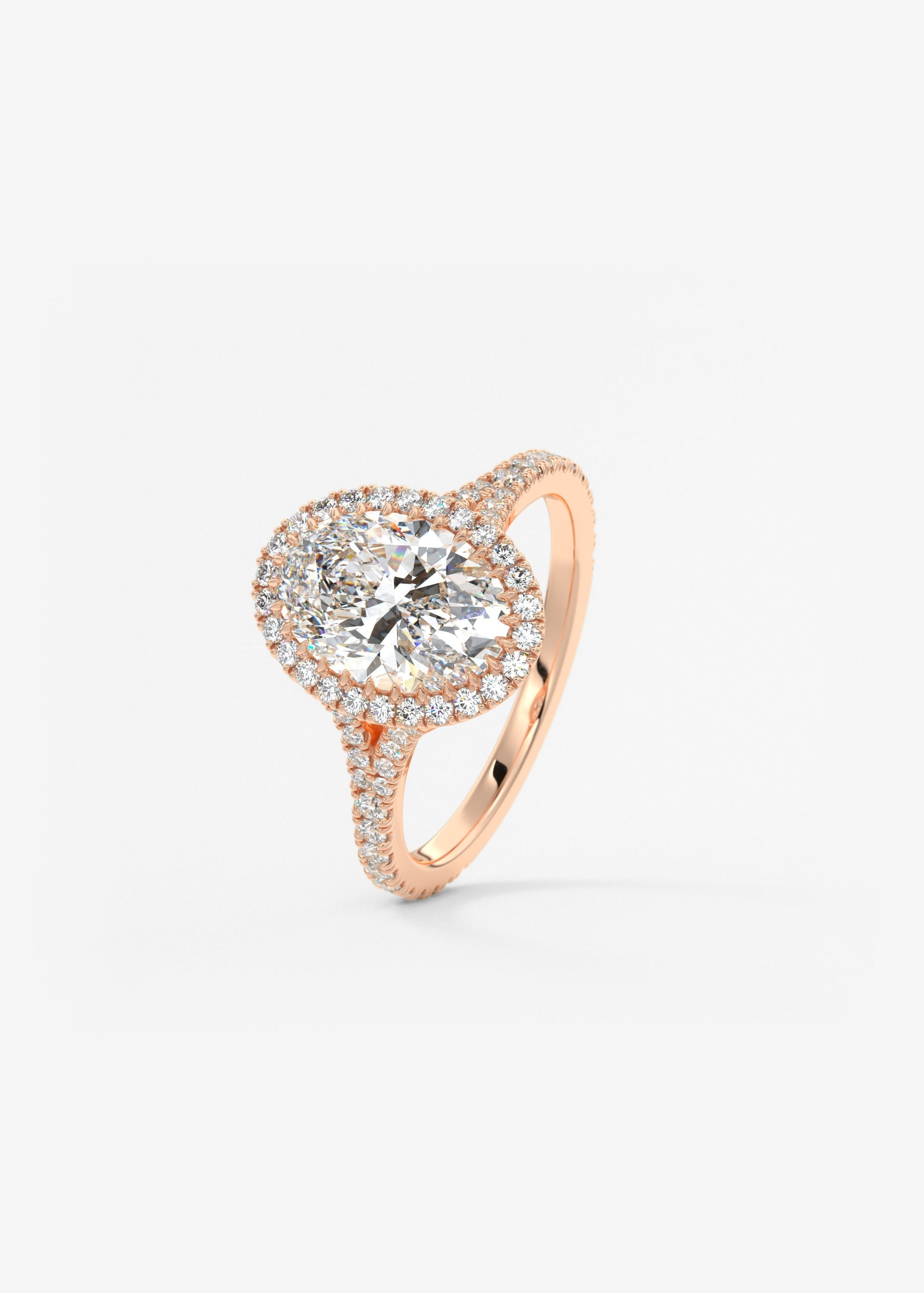 Oval Solitaire With Raised Basket Gallery Lab Grown Diamond Engagement Ring