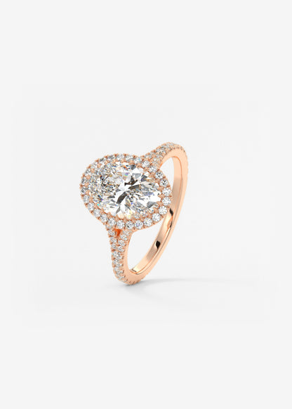 Oval Solitaire With Raised Basket Gallery Lab Grown Diamond Engagement Ring