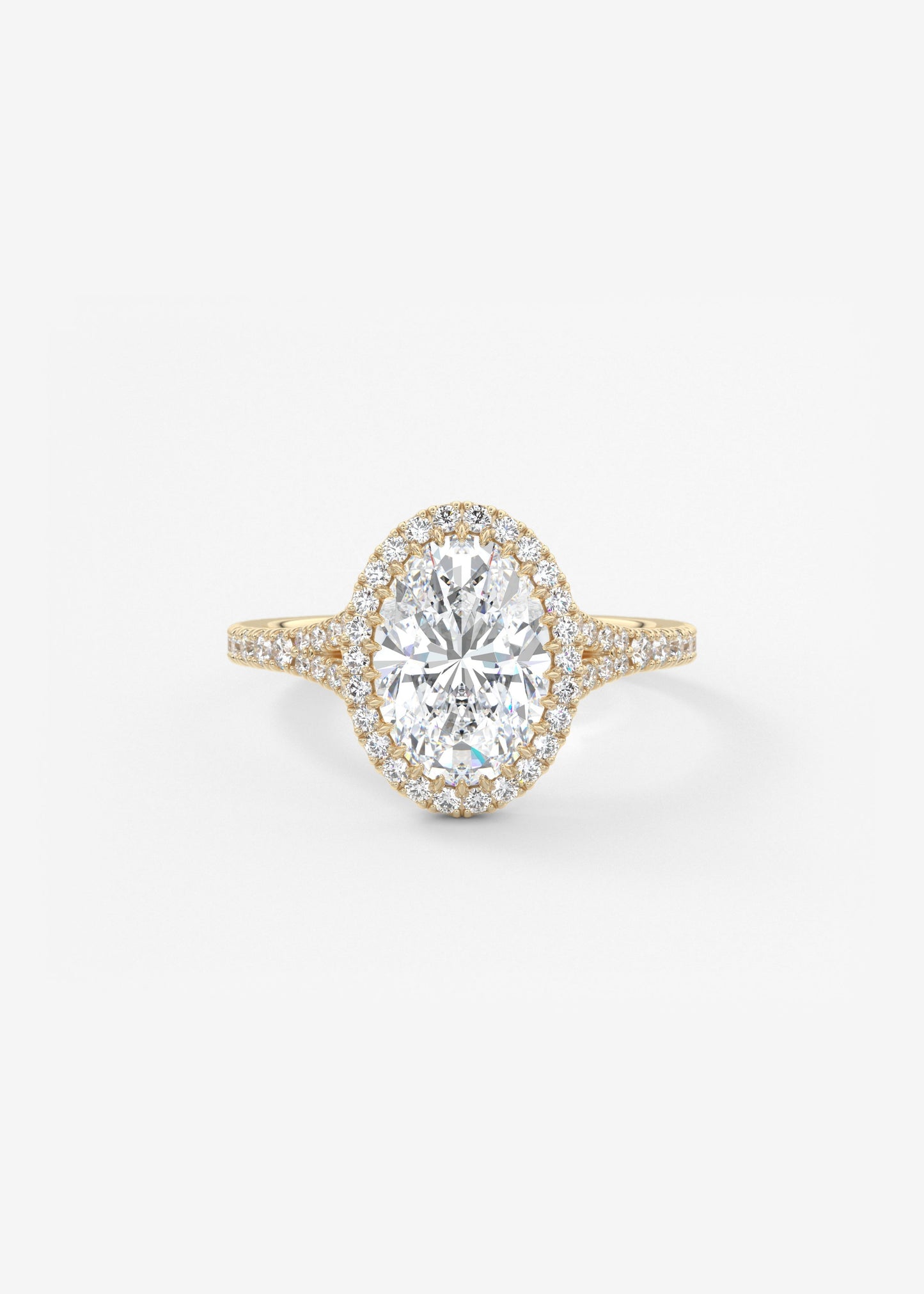 Oval Solitaire With Raised Basket Gallery Lab Grown Diamond Engagement Ring