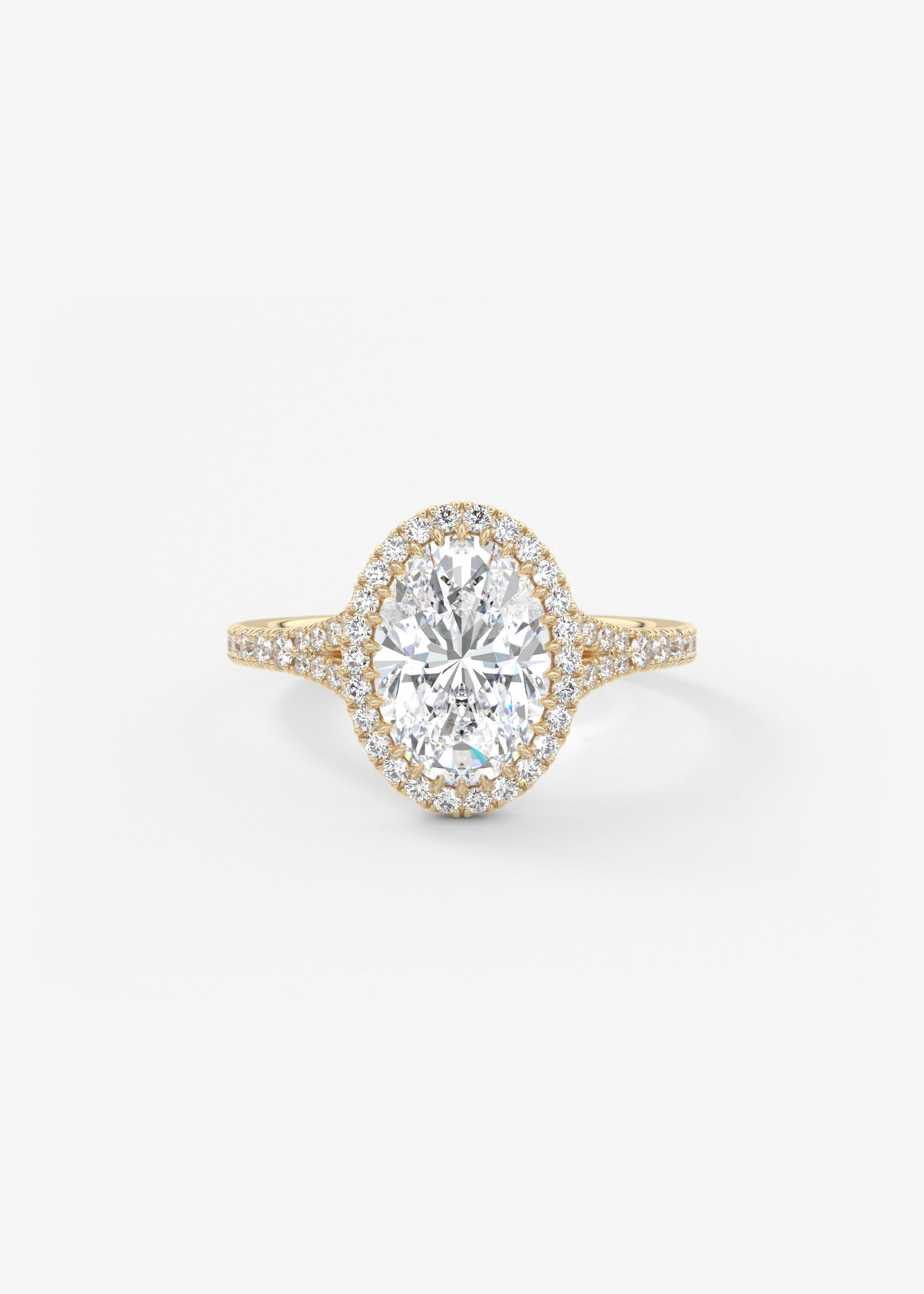 Oval Solitaire With Raised Basket Gallery Lab Grown Diamond Engagement Ring