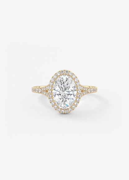 Oval Solitaire With Raised Basket Gallery Lab Grown Diamond Engagement Ring