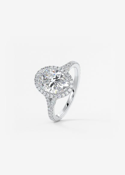 Oval Solitaire With Raised Basket Gallery Lab Grown Diamond Engagement Ring