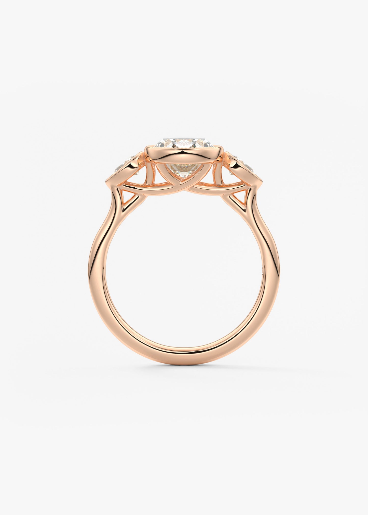 Oval Solitaire With Raised Basket Gallery Lab Grown Diamond Engagement Ring