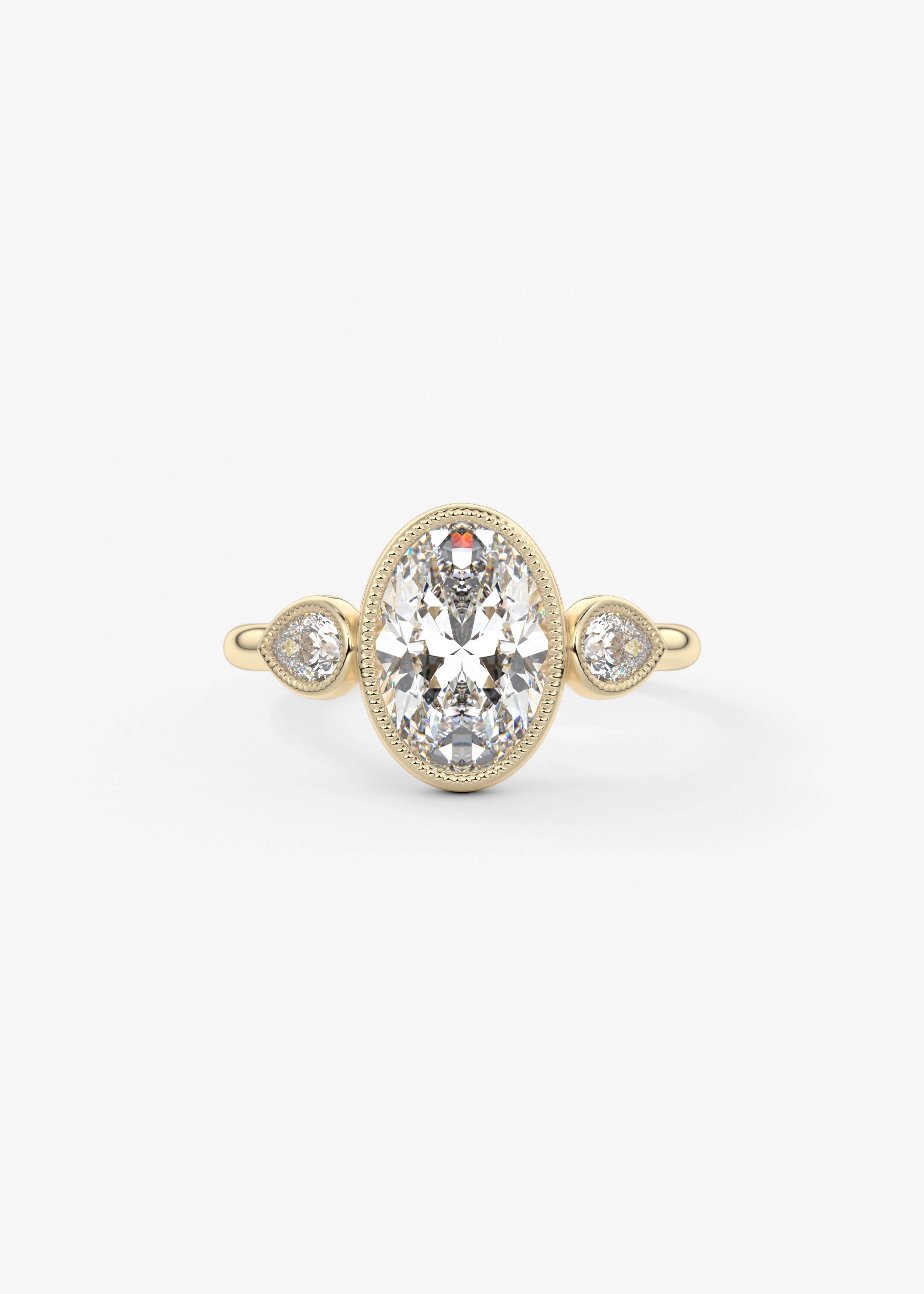 Oval Solitaire With Raised Basket Gallery Lab Grown Diamond Engagement Ring