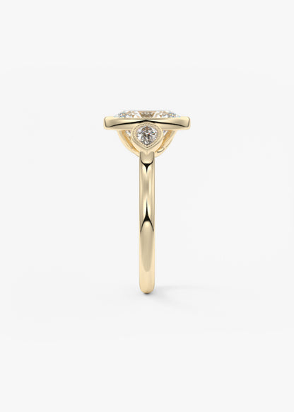 Oval Solitaire With Raised Basket Gallery Lab Grown Diamond Engagement Ring