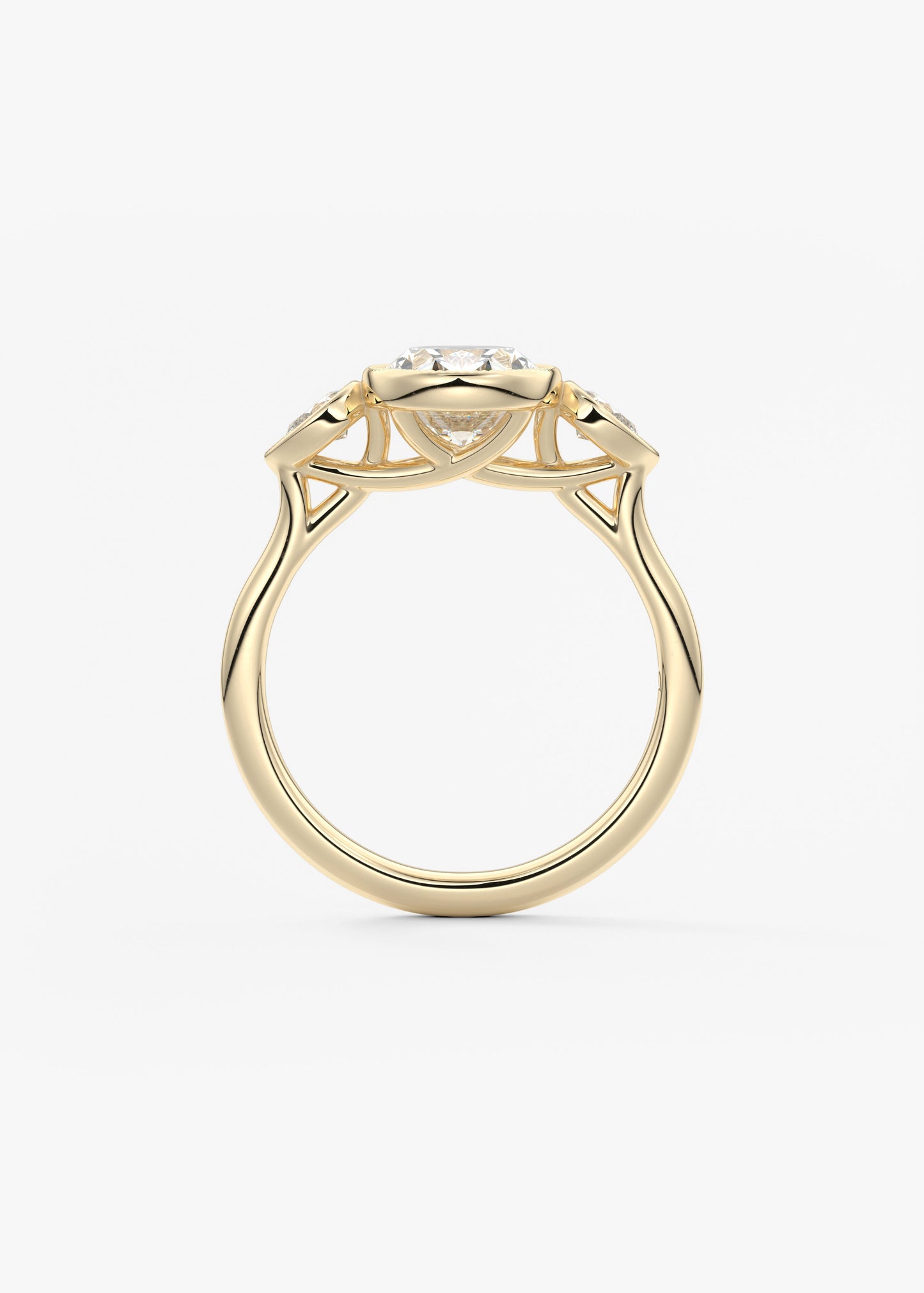 Oval Solitaire With Raised Basket Gallery Lab Grown Diamond Engagement Ring