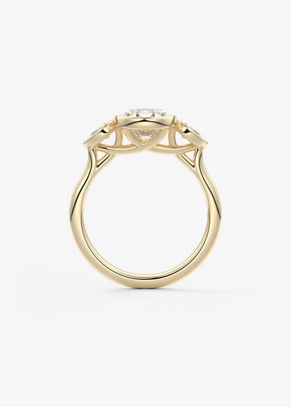 Oval Solitaire With Raised Basket Gallery Lab Grown Diamond Engagement Ring