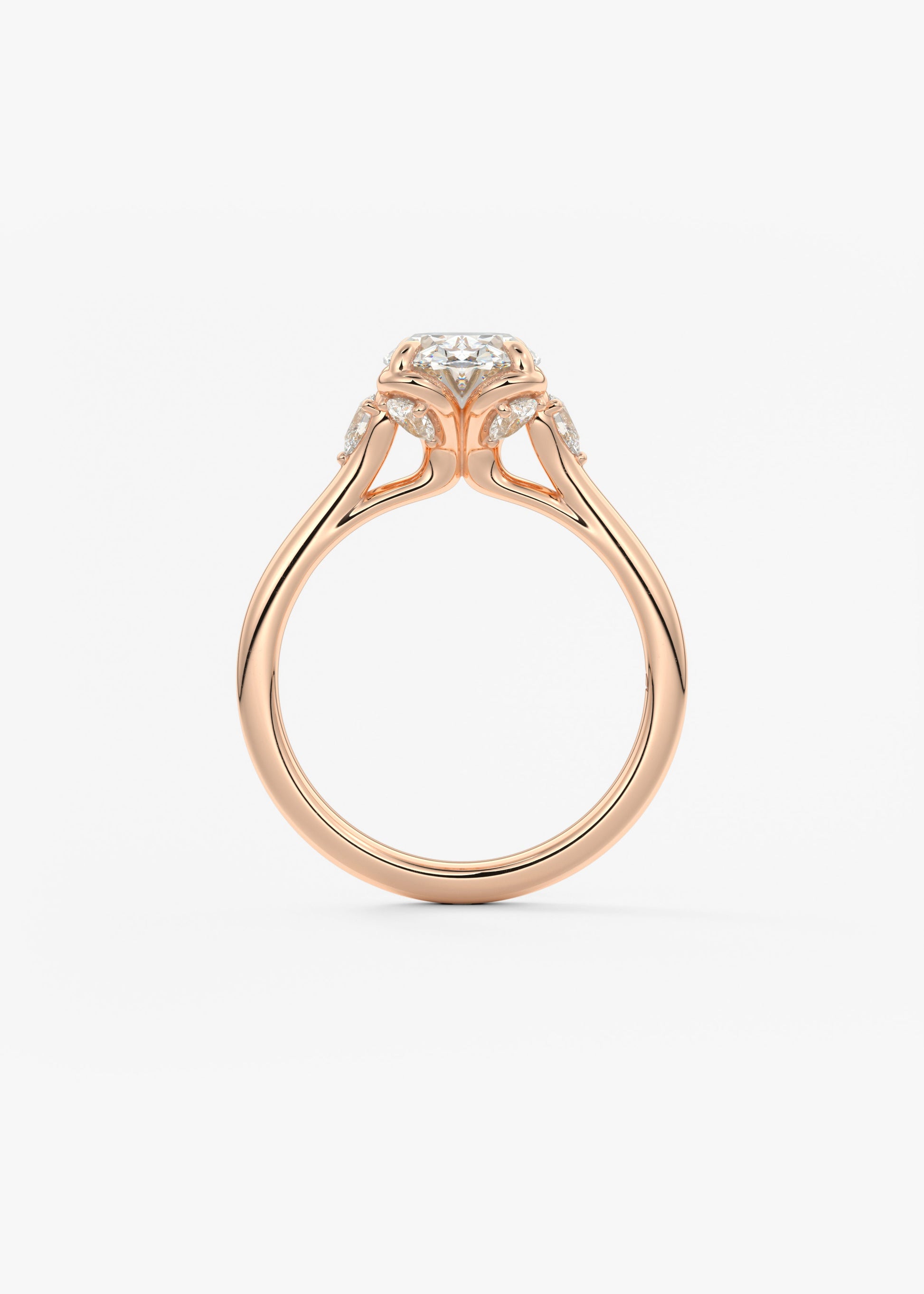 Oval Solitaire With Raised Basket Gallery Lab Grown Diamond Engagement Ring