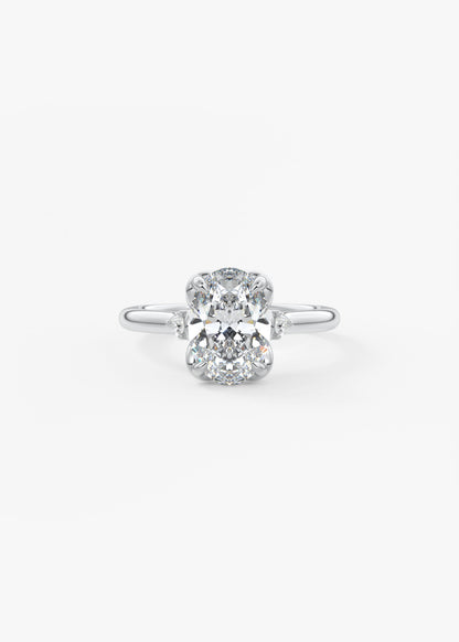 Oval Solitaire With Raised Basket Gallery Lab Grown Diamond Engagement Ring