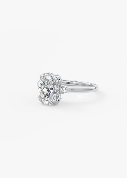 Oval Solitaire With Raised Basket Gallery Lab Grown Diamond Engagement Ring