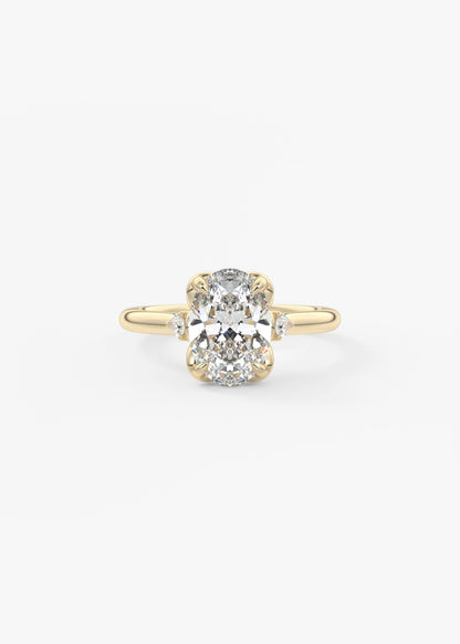 Oval Solitaire With Raised Basket Gallery Lab Grown Diamond Engagement Ring