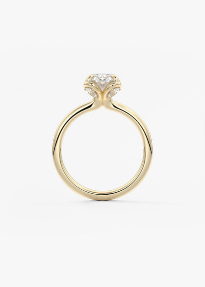 Oval Solitaire With Raised Basket Gallery Lab Grown Diamond Engagement Ring